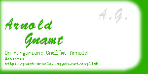 arnold gnamt business card